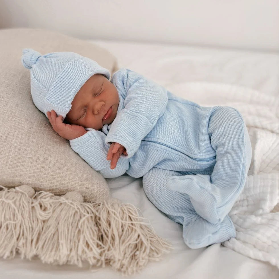 BemeyourBBs Newborn Baby Boy Football Outfit 3-Piece Long Sleeve Romper Pants Beanie Hat Set Game Day Clothes