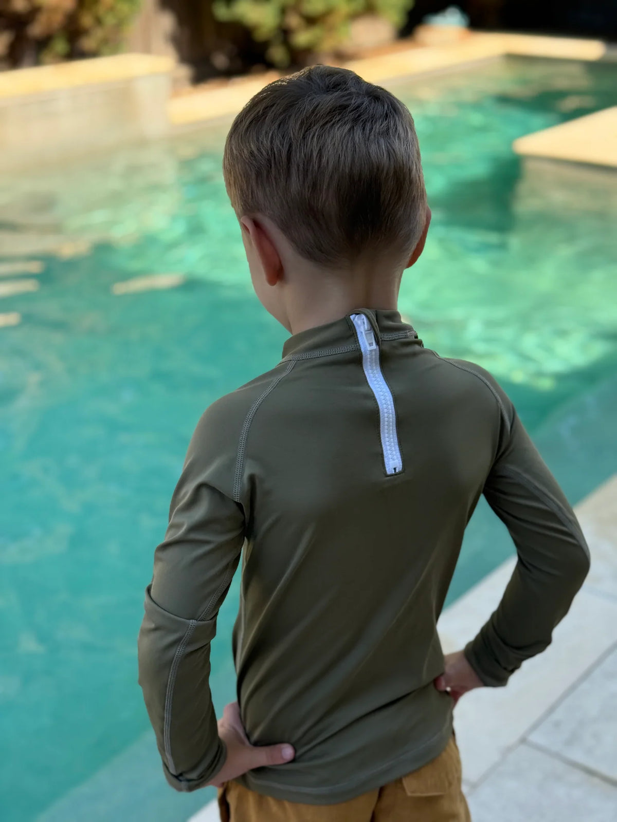 Kicky Swim - Rashguard Top | Khaki Olive