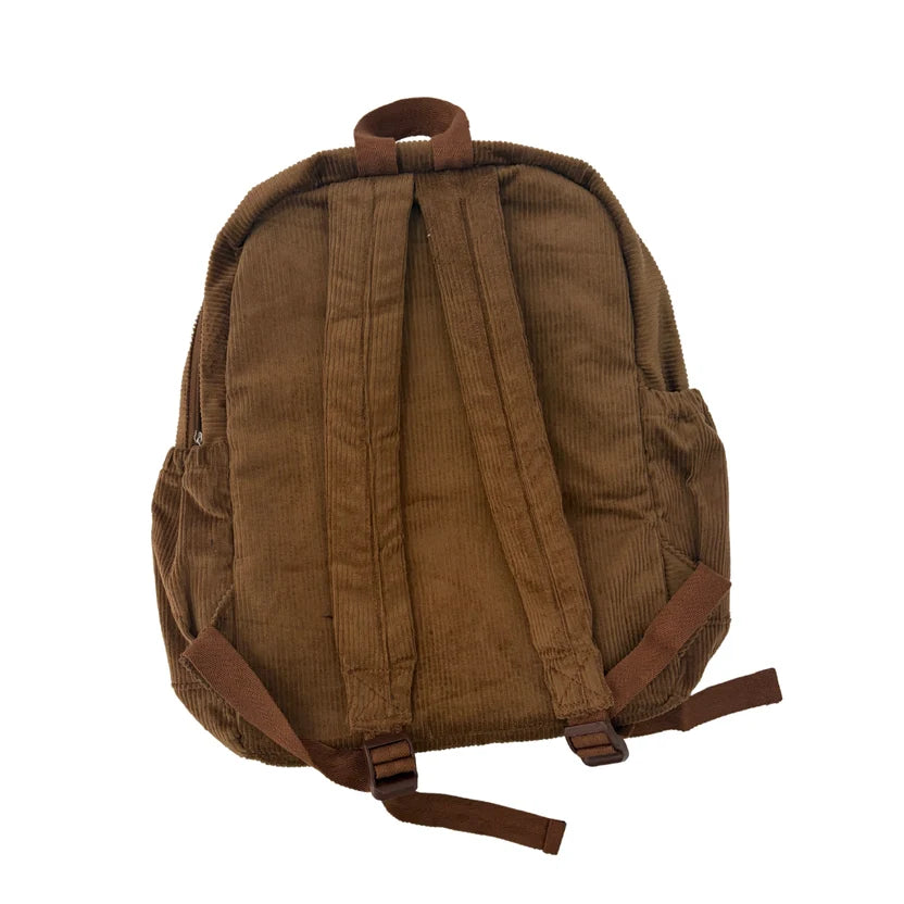 Breezy Co. - Corduroy Backpack Personalised - Chocolate
