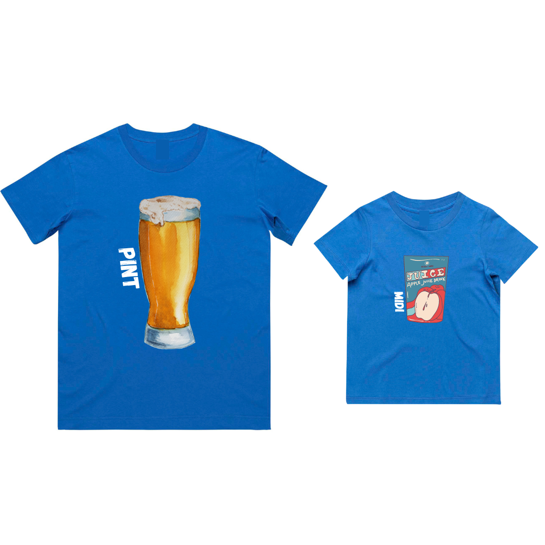 MLW By Design - Matching Pint/Midi Dad & Kid Tees | Various Colours