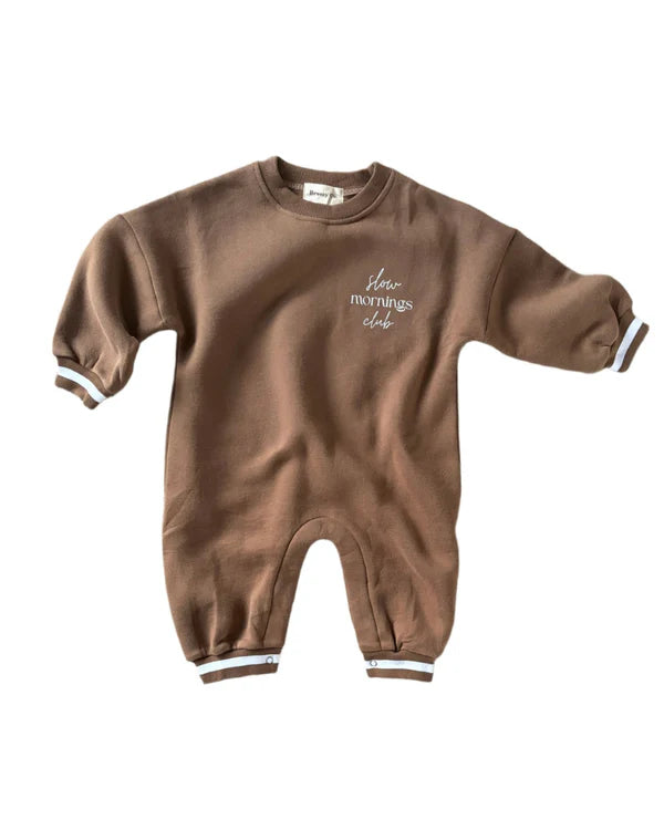 Breezy Co. - Fleece Romper | Chocolate