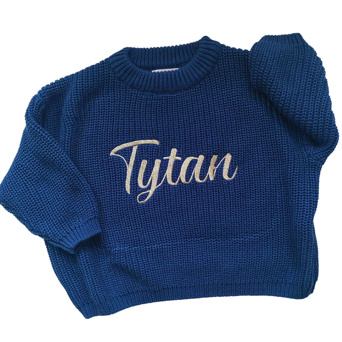 Little Zemi - Personalised Knit Jumper | Navy Blue