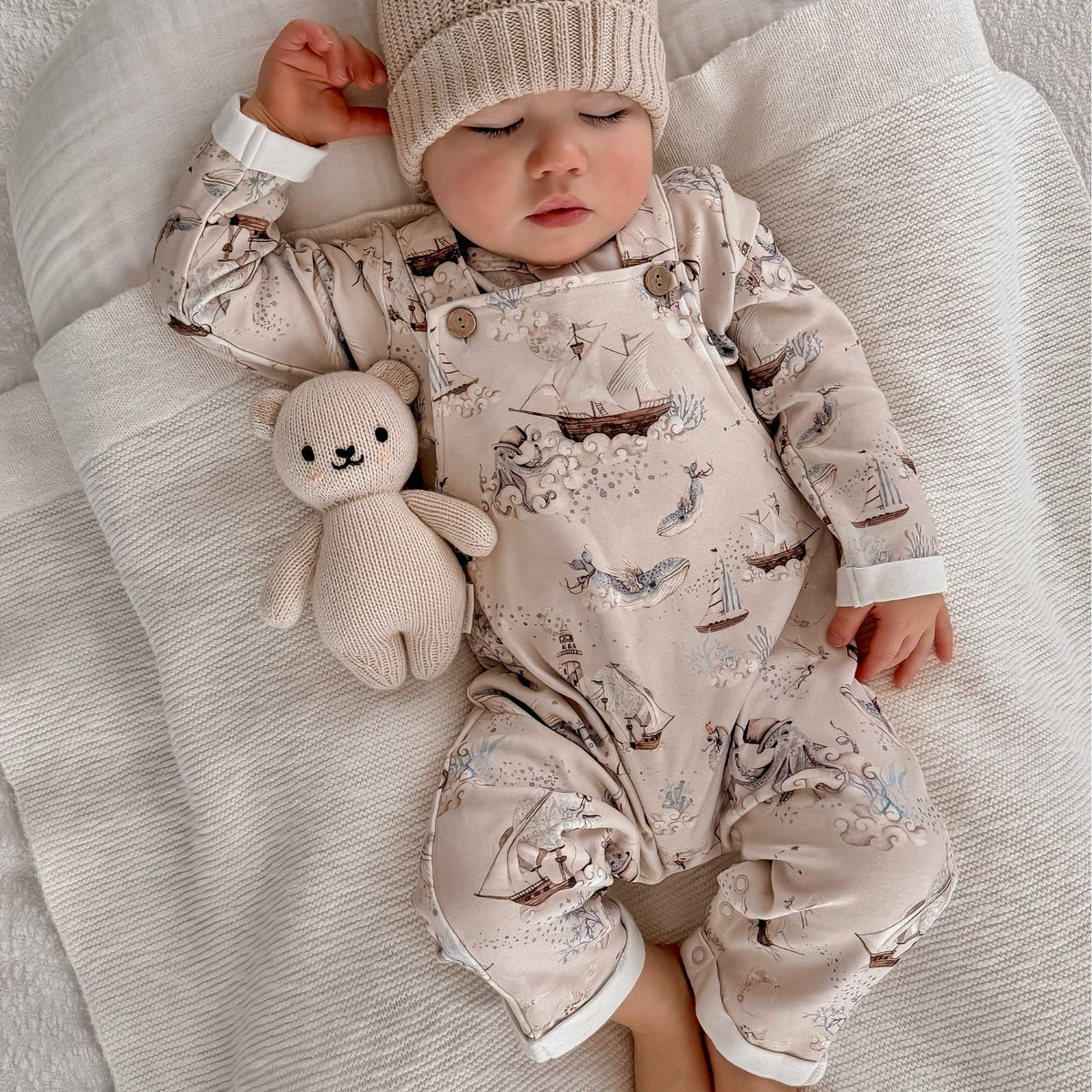 Snooky Bear - Long Overalls | Arctic Ocean