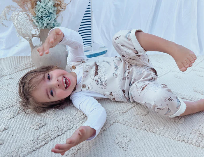 Snooky Bear - Long Overalls | Arctic Ocean