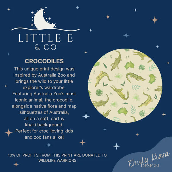 Little E & Co - Long Sleeve Rashie | Crocodiles