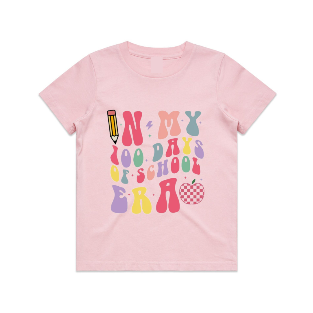 MLW By Design - 100 Days of School Retro Font Tee | 5 Colours