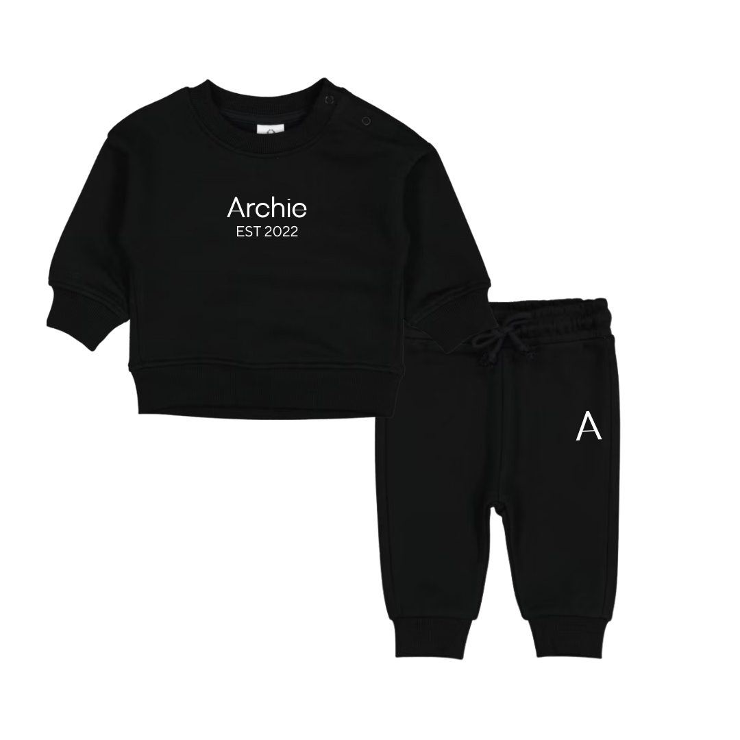 Baby top black tracksuit