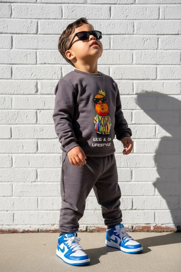 LiL'G & Co. - R&B Vibes Track Pant | Charcoal