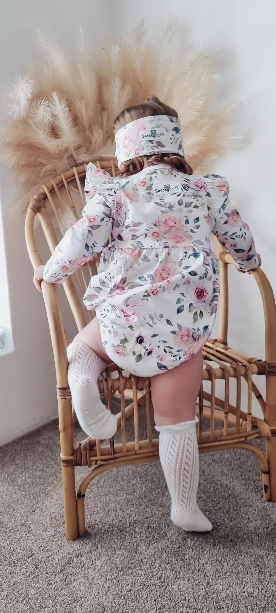 Snooky Bear - Bubble Romper | Floral Sky