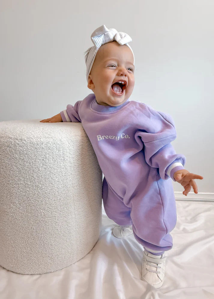 Breezy Co. - Fleece Romper | Lilac
