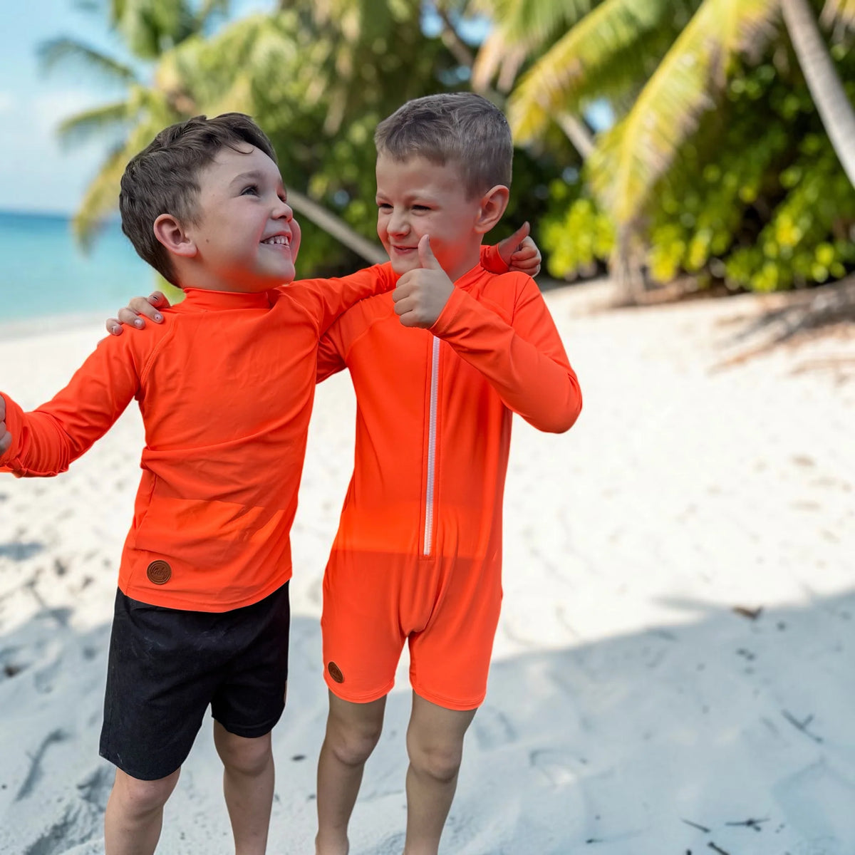 Kicky Swim - One Piece Rashguard Suit | Safety Orange