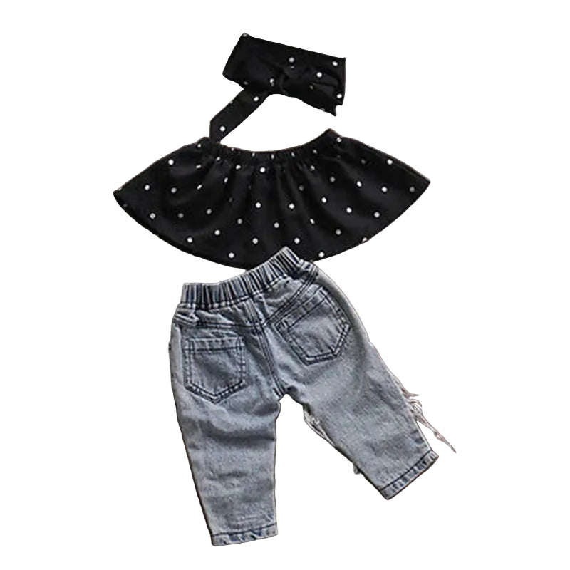 Polka Dot Jeans Set