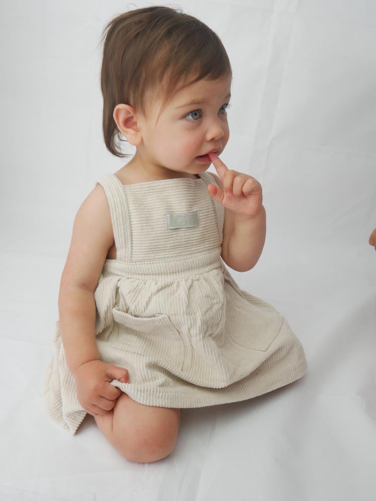 Moss Kids - Sand Corduroy Overalls (CLEARANCE)