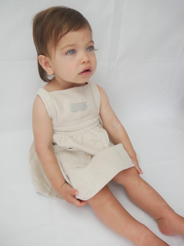 Moss Kids - Sand Corduroy Overalls (CLEARANCE)