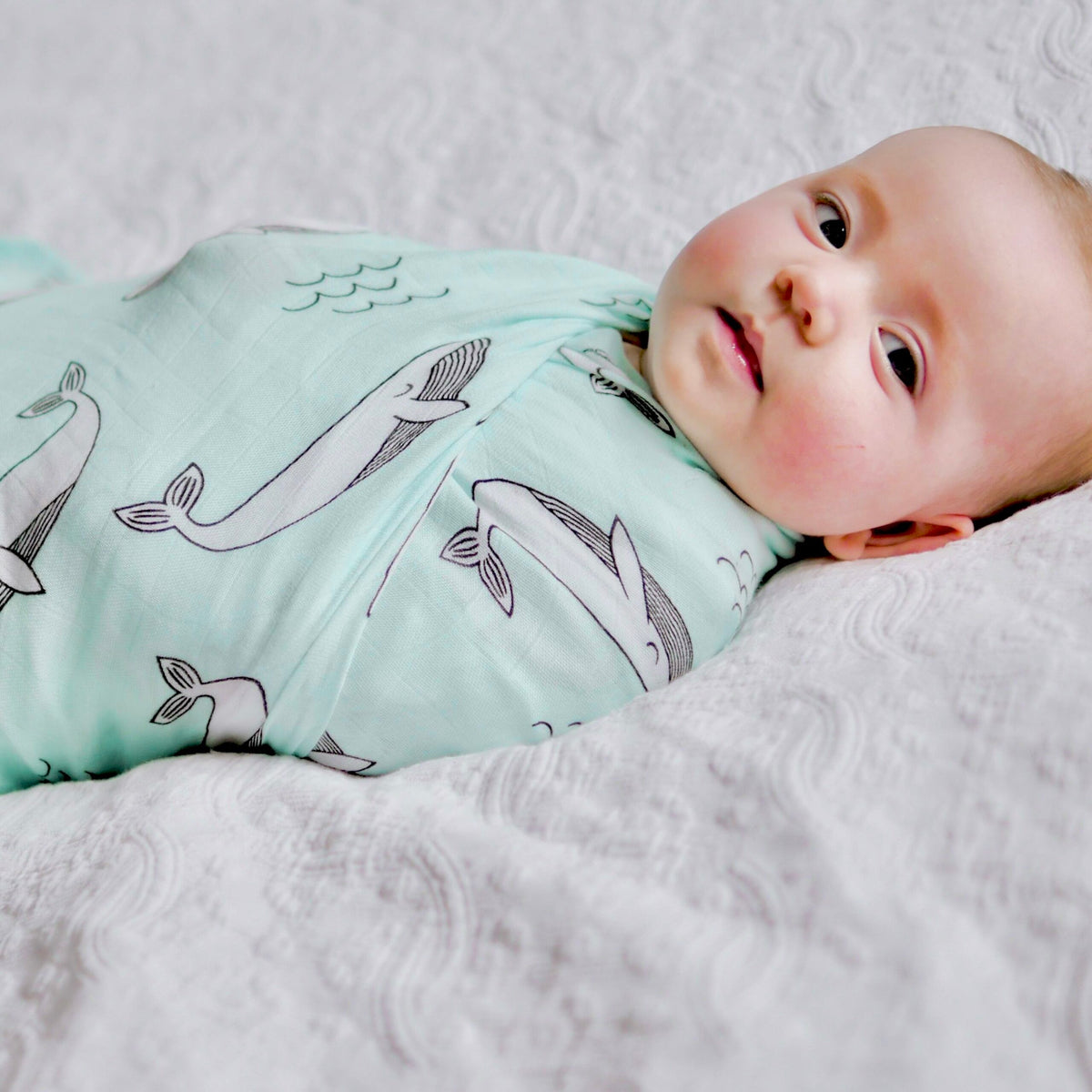 Tinker Tot Baby - Bamboo Cotton Swaddle – Whale