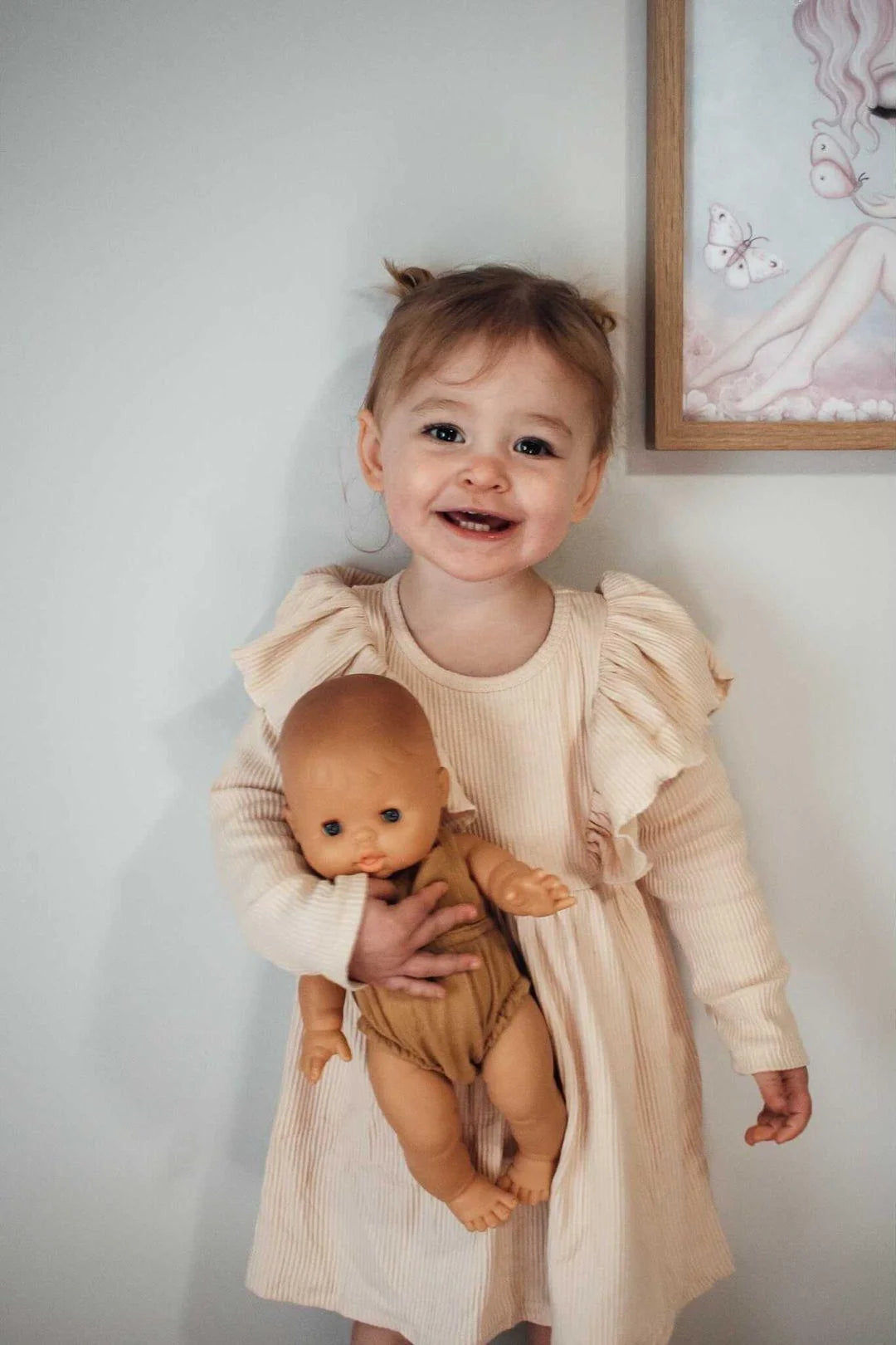 honey & heidi - Eloise Ribbed Dress | Wheat