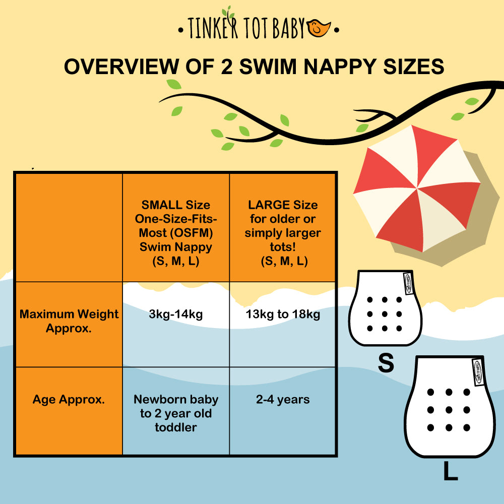 Tinker Tot Baby - Reusable Swim Nappy – Swan About