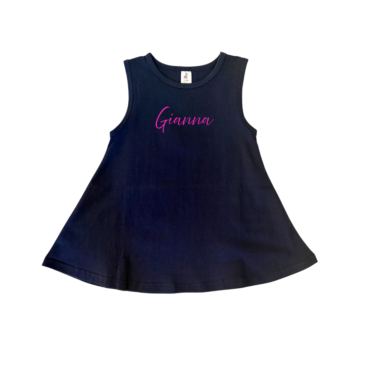 Little Wolfie - Personalised Navy Swing Dress