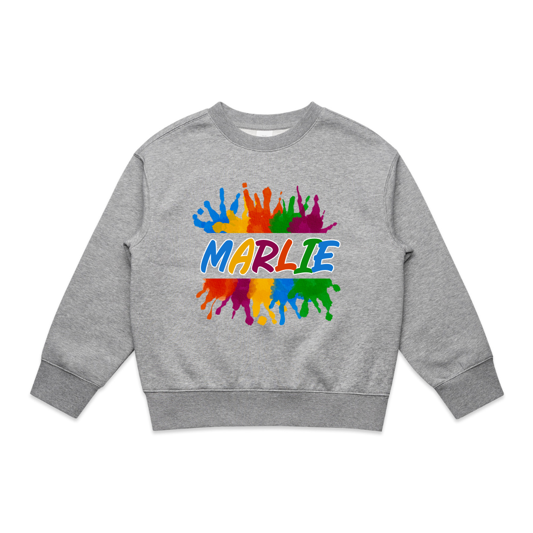 MLW By Design - Personalised Colour Splash Fleece Crew