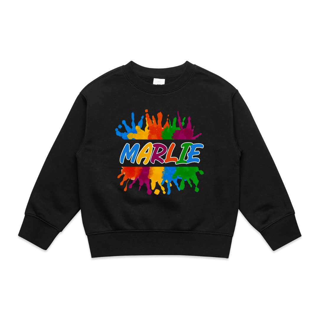 MLW By Design - Personalised Colour Splash Fleece Crew