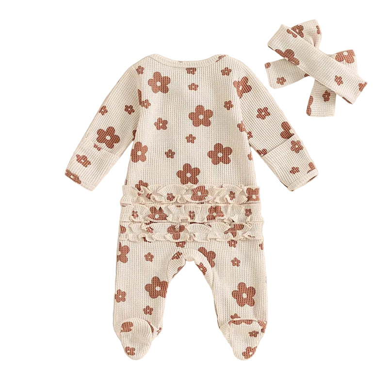 Lucille Floral Romper | Beige