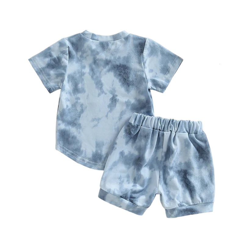 Long Back Tie Dye Set | Sky