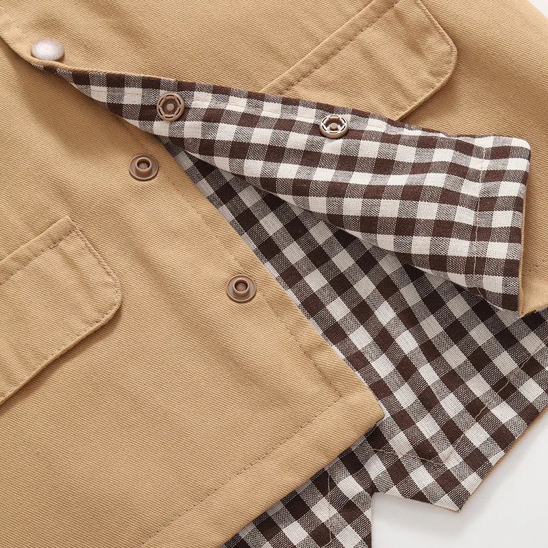Caramel Plaid Coat