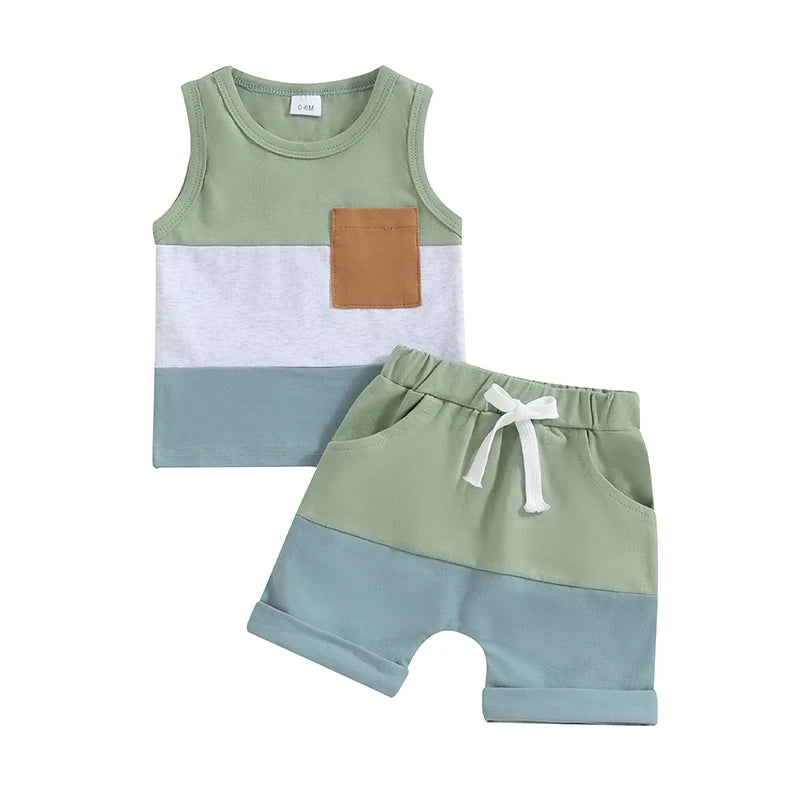 Otto Stripe Tank Set | Sage