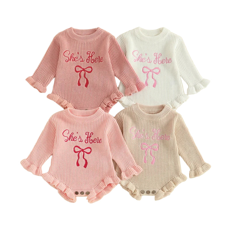 She's Here Knit Romper | 4 colours
