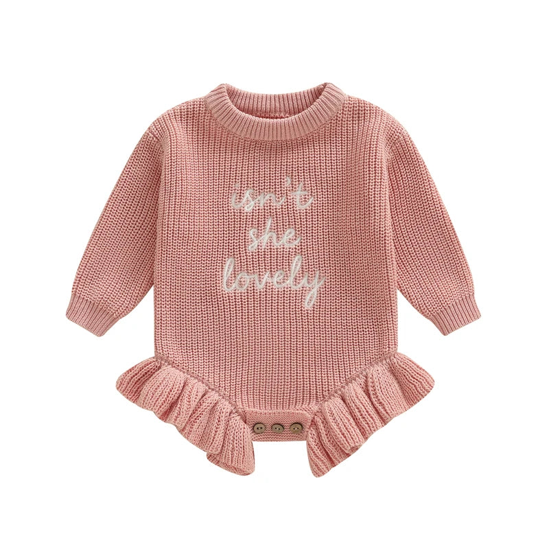 Isn't She Lovely Knit Romper | Pink