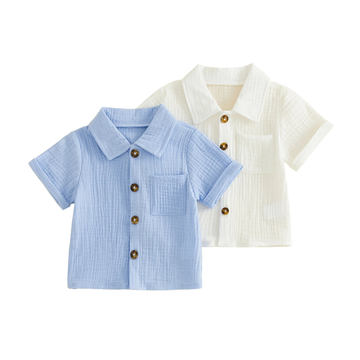 Johnny Button Up Shirt 2 pack | Blue & Cream