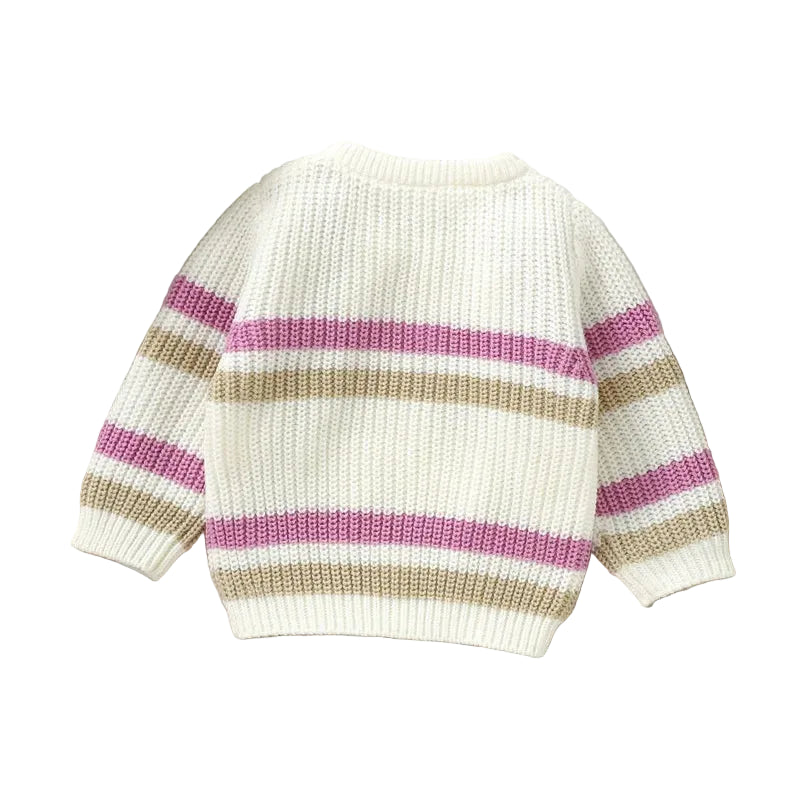 Striped knit Jumper | Cream