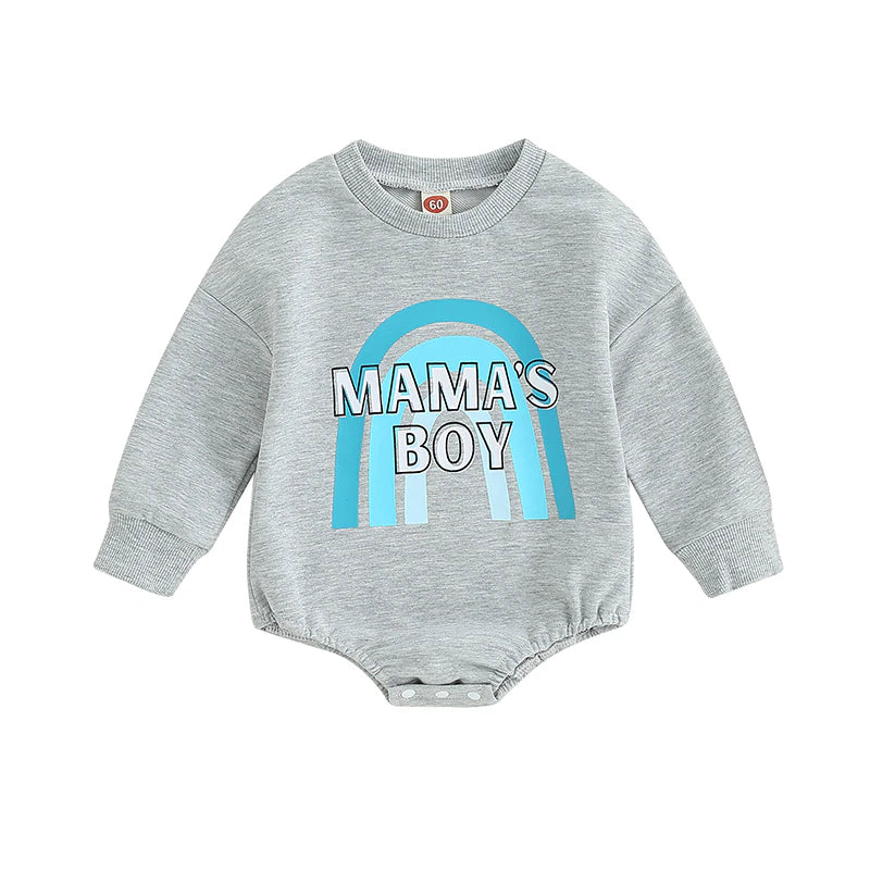 Mama's Boy Blue Rainbow Romper *CLEARANCE*