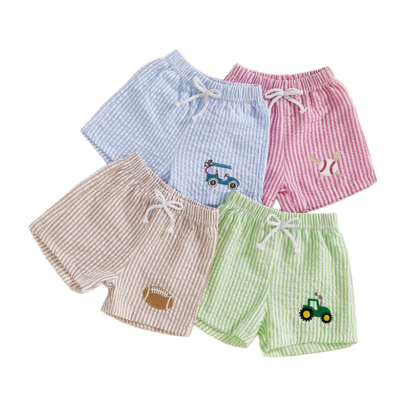 Summer Fun Striped Shorts | Green