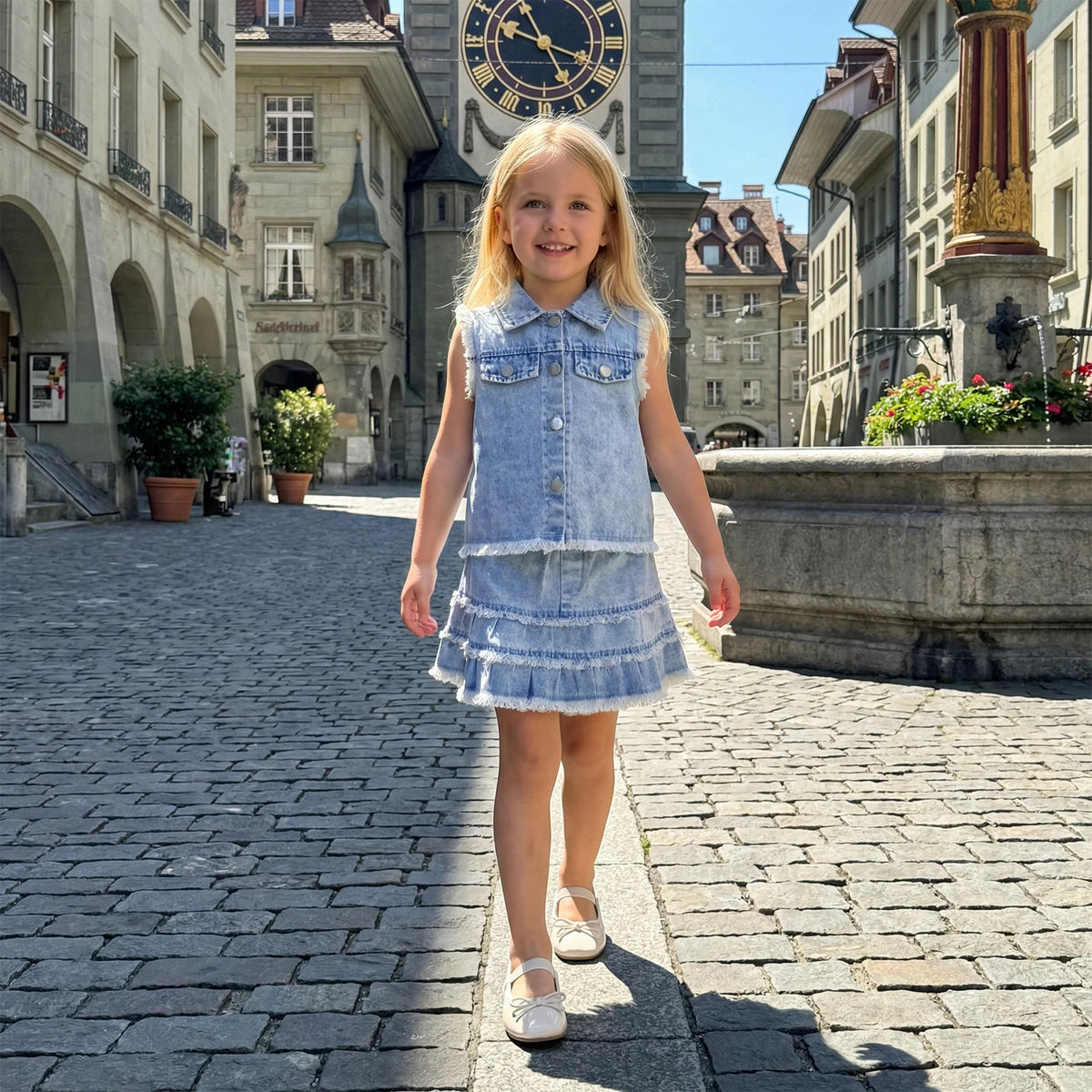 Jolene Denim Skirt Set