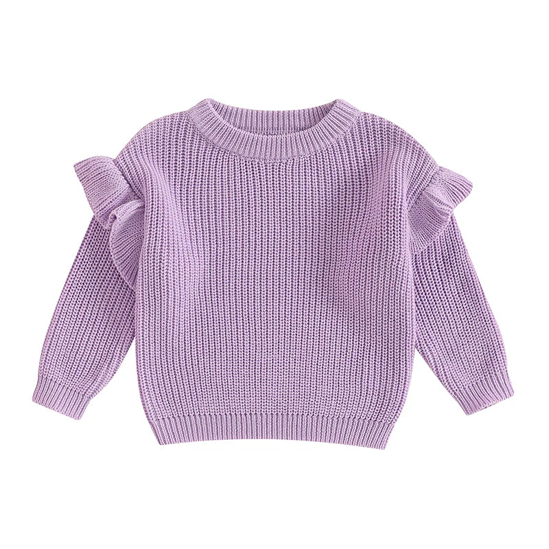 Ruffle Knit Jumper | Lilac