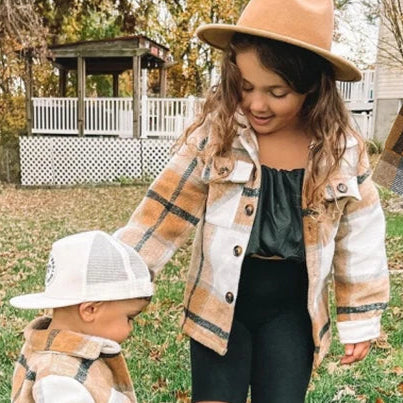 Plaid Shacket | Brown