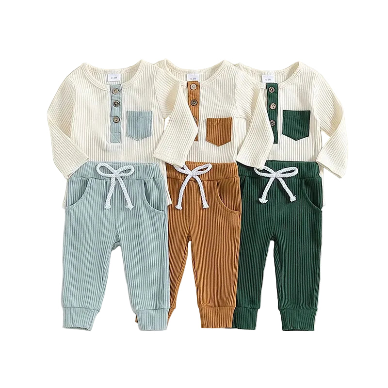 Wesley Ribbed Set | Green