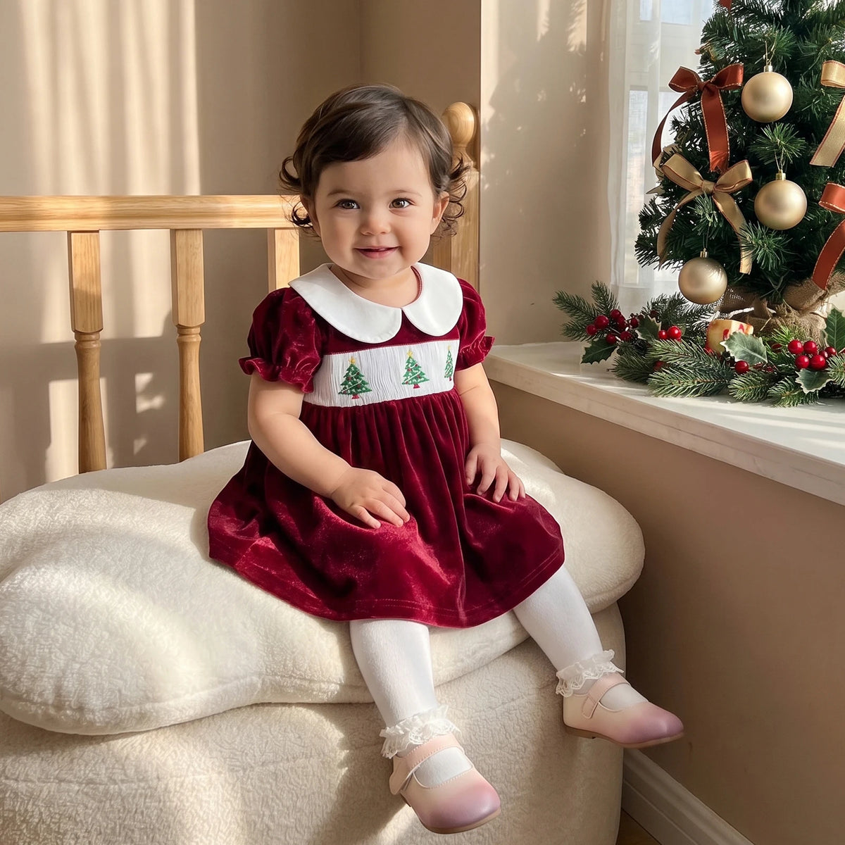 Yuletide Velvet Christmas Dress