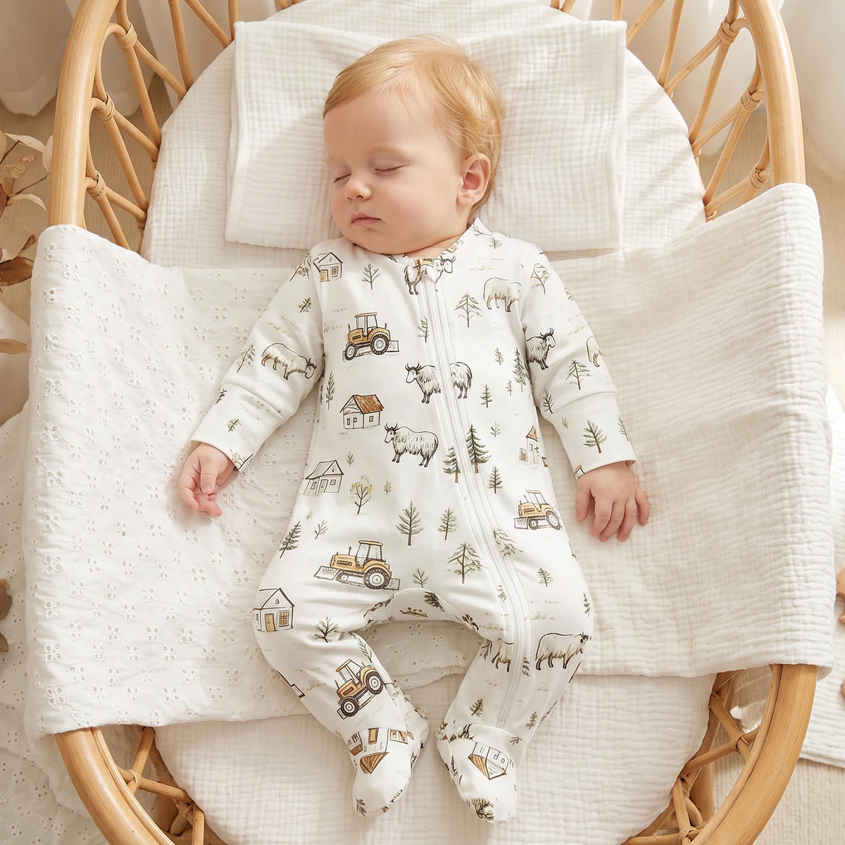Farm Life Zip Romper