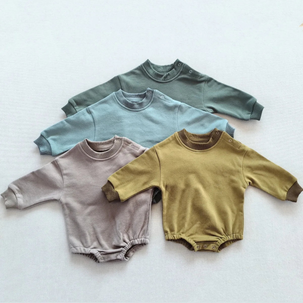 Cotton Long Sleeve Romper | 16 Colours