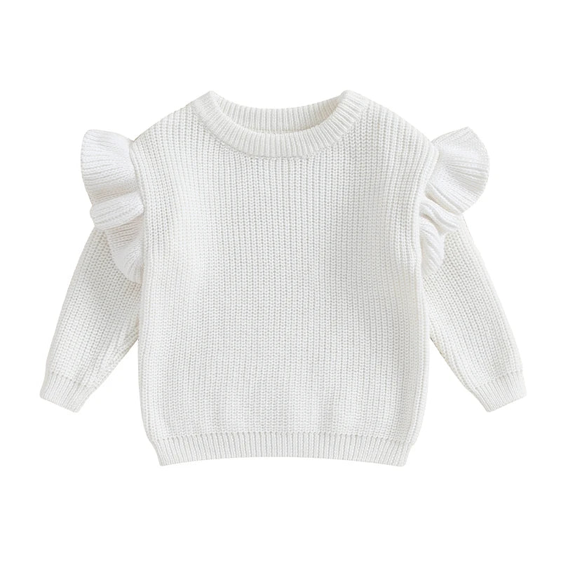 Ruffle Knit Jumper | Marshmallow