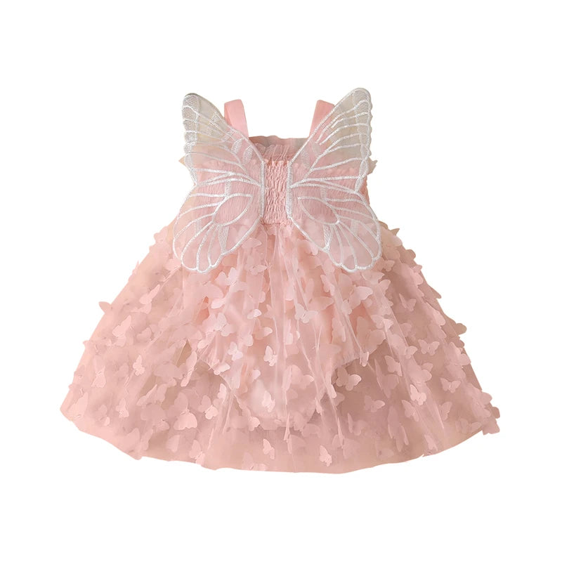 Butterfly Party Romper Dress | Frosting Pink