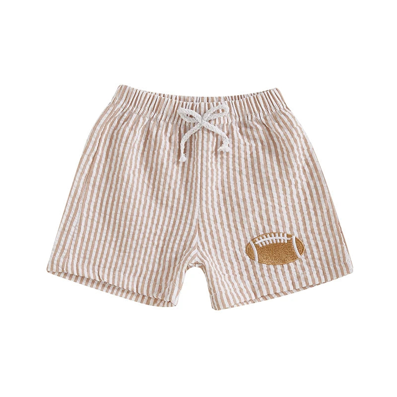 Summer Fun Striped Shorts | Tan