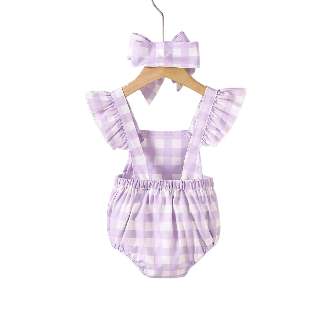 Purple Ghost Romper & Headband