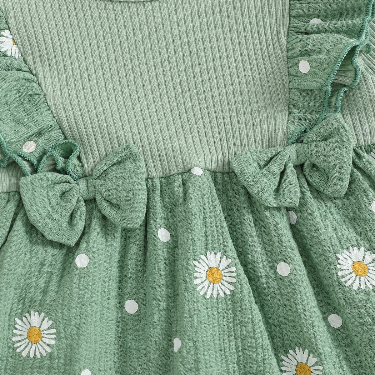 Daisy Dots Romper | Sage