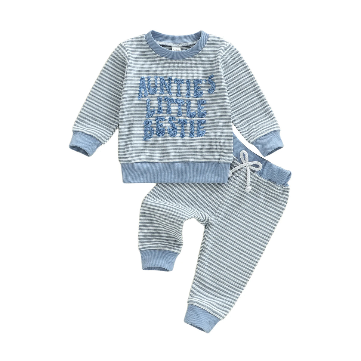 Auntie's Little Bestie Striped Set | Blue
