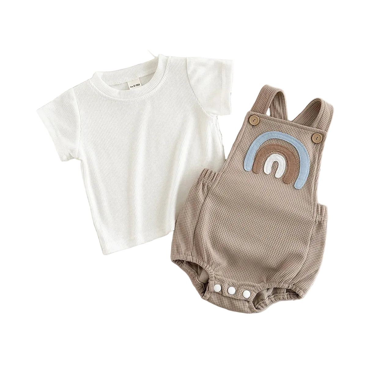 Rainbow Romper & Tee Set