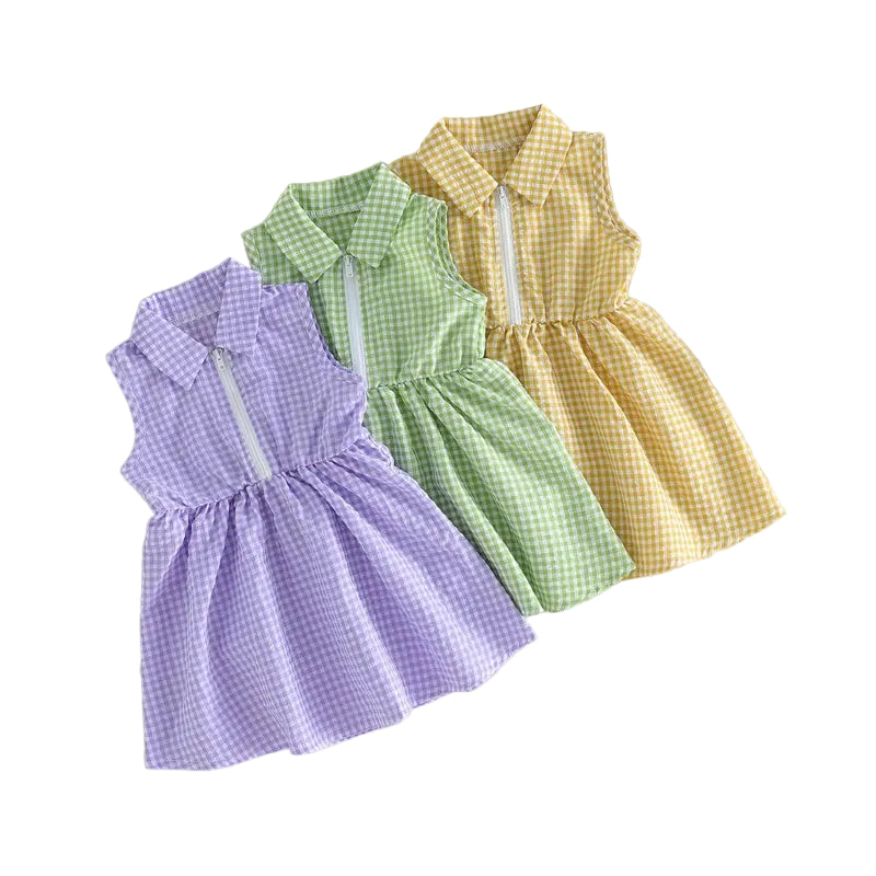 Maya Gingham Dress | Yellow