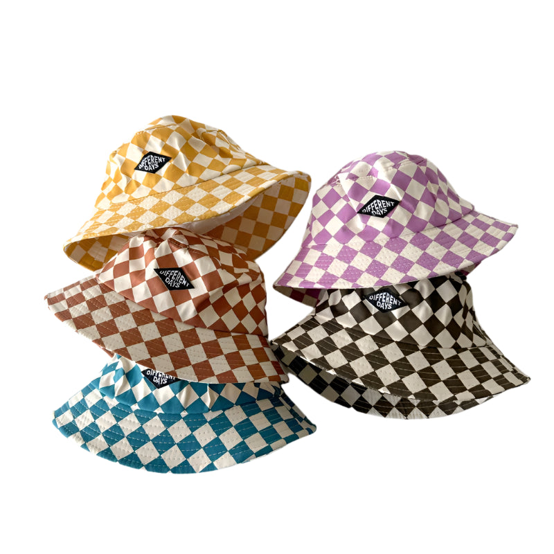 Checkered Bucket Hat | Multiple Colours